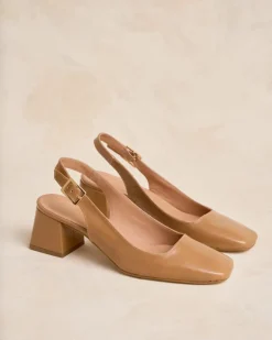 Polin et moi ZAPATOS DE TACÓN>Bailarina Destalonada Timbra Cuero