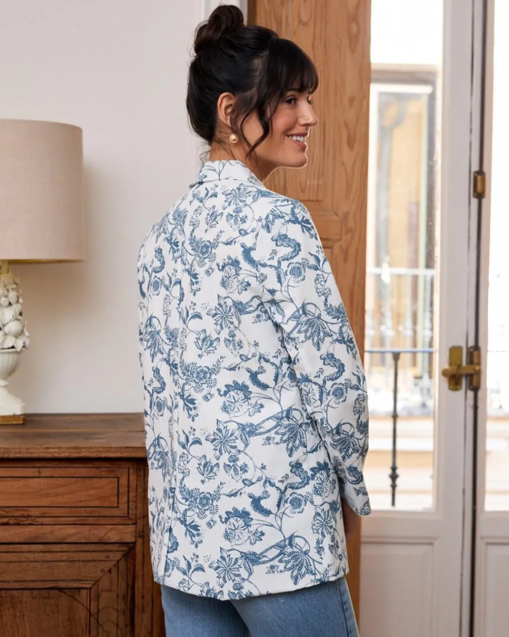 Polin et moi BLAZERS Y CAZADORAS>Blaizer Lino Geraldine DENIM