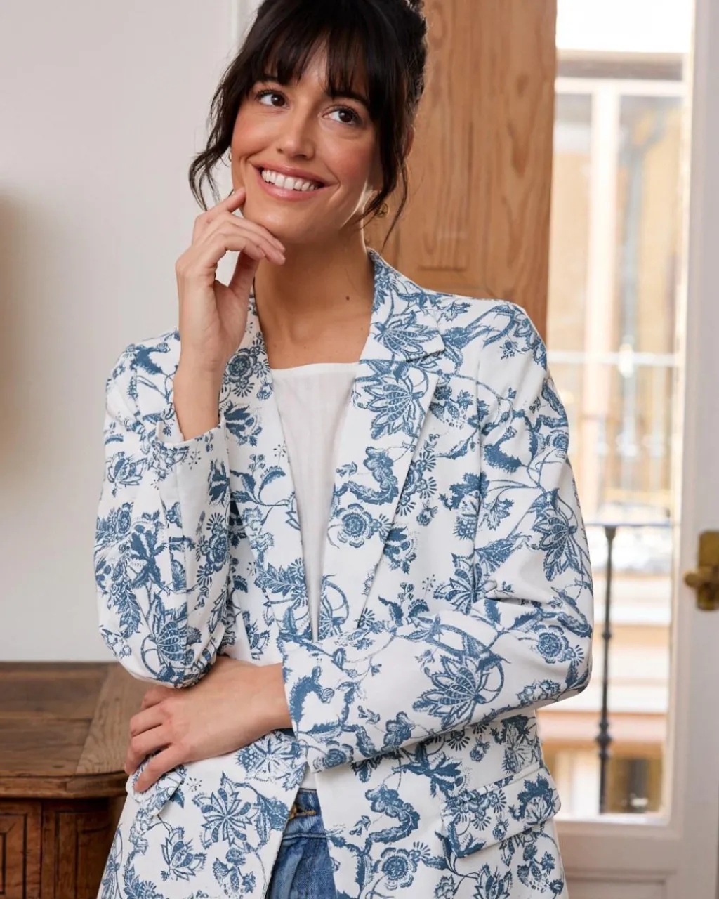 Polin et moi BLAZERS Y CAZADORAS>Blaizer Lino Geraldine DENIM