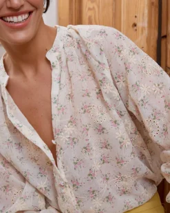 Polin et moi BLUSAS Y CAMISAS>Blusa Bordada Mini Crudo