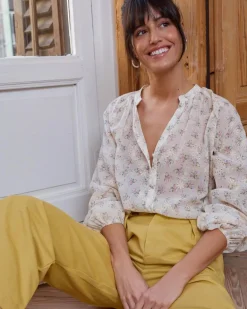 Polin et moi BLUSAS Y CAMISAS>Blusa Bordada Mini Crudo