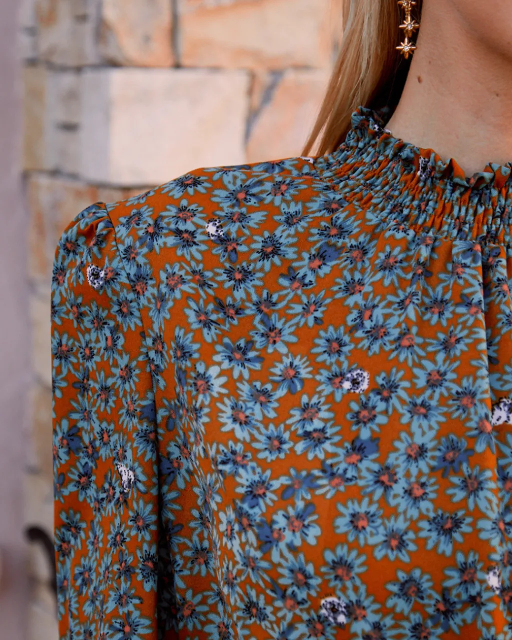 Polin et moi BLUSAS Y CAMISAS>Blusa Cuello Nice ocre