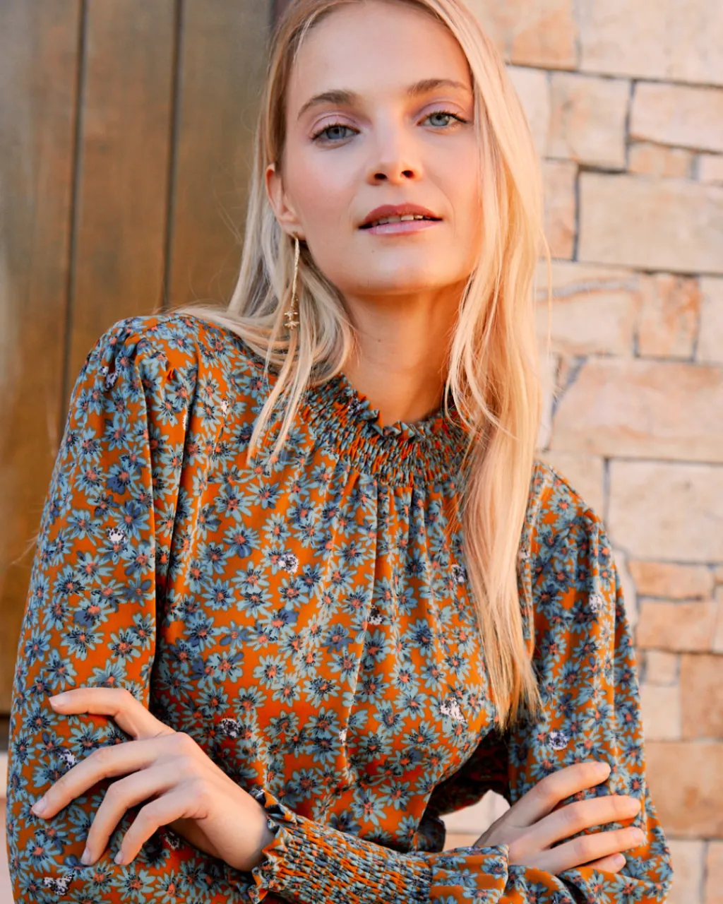 Polin et moi BLUSAS Y CAMISAS>Blusa Cuello Nice ocre