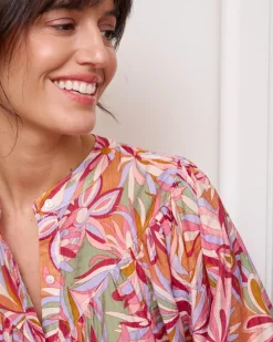 Polin et moi BLUSAS Y CAMISAS>Blusa Estampada Angeline Rosa