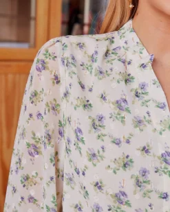 Polin et moi BLUSAS Y CAMISAS>Blusa Flores Samantha lavanda