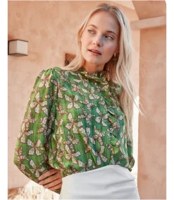 Polin et moi BLUSAS Y CAMISAS>Blusa Volantes Aneva VERDE MANZANA/ MENTA