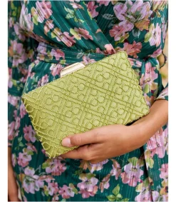 Polin et moi BOLSOS|COMPLEMENTOS>Bolso Clutch Talina PISTACHO/LIMA