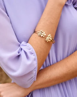 Polin et moi BISUTERÍA|FERIA>Brazalete Flores Aldara Oro
