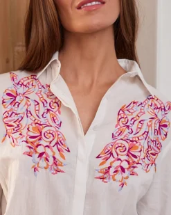 Polin et moi BLUSAS Y CAMISAS>Camisa Bordados Kathia Blanco