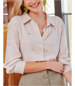 Polin et moi BLUSAS Y CAMISAS>Camisa Corazón Romy BEIGE