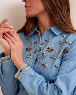 Polin et moi BLUSAS Y CAMISAS>Camisa Phoebe DENIM