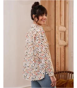 Polin et moi BLUSAS Y CAMISAS>Camisa Gatos Caterina blanco