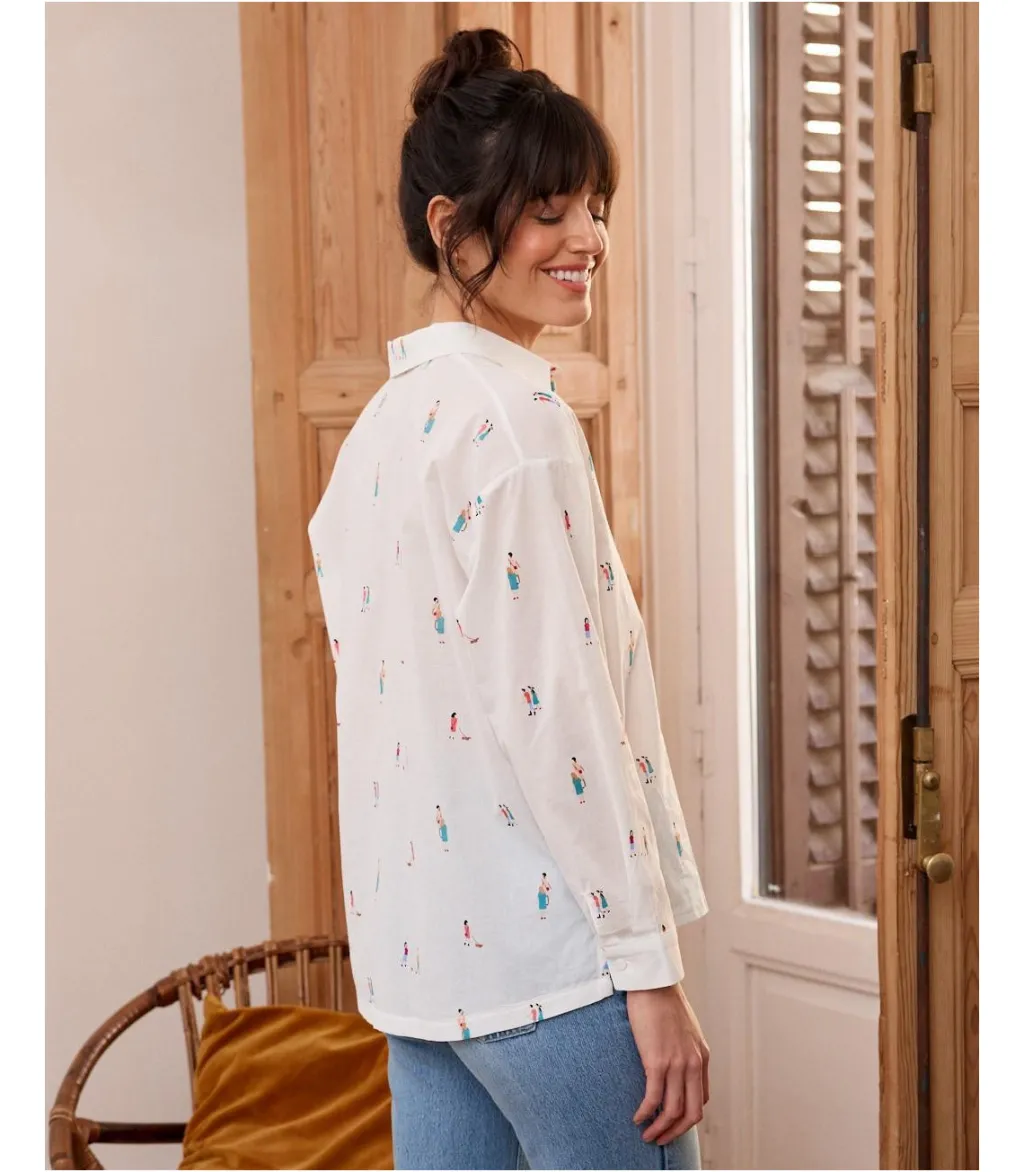 Polin et moi BLUSAS Y CAMISAS>Camisa Muñecas Minia blanco