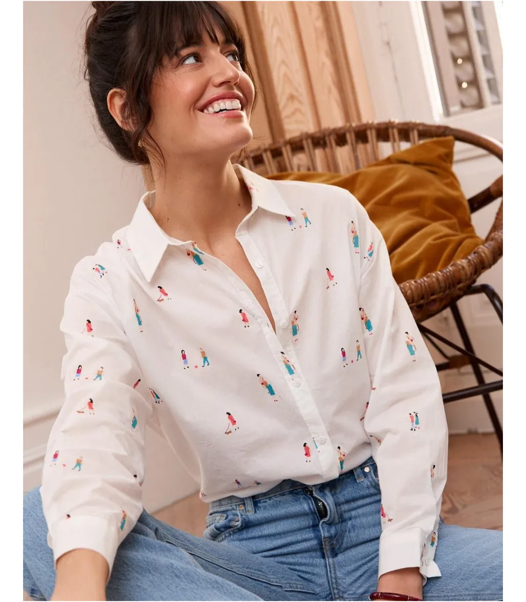 Polin et moi BLUSAS Y CAMISAS>Camisa Muñecas Minia blanco