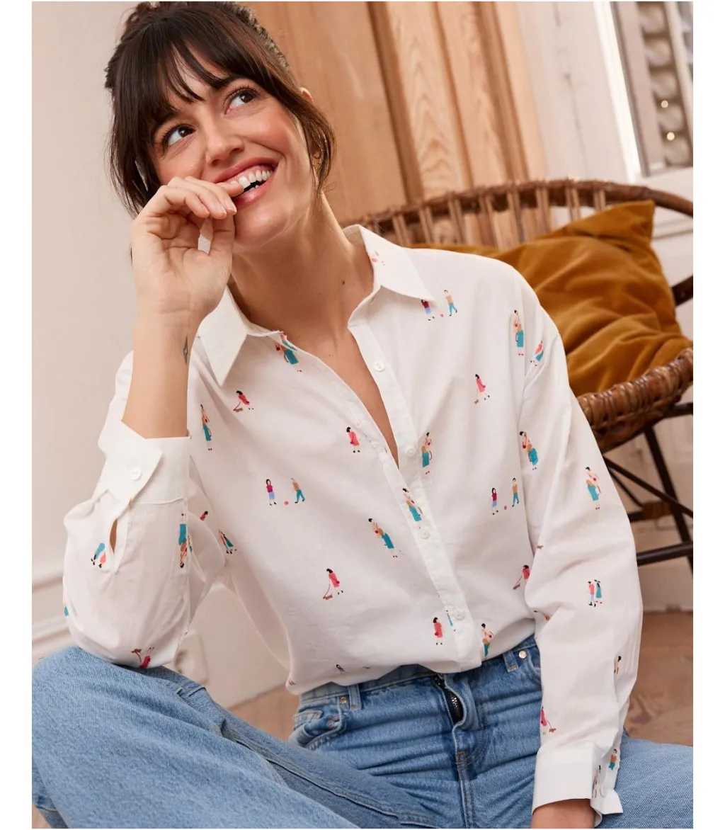 Polin et moi BLUSAS Y CAMISAS>Camisa Muñecas Minia blanco