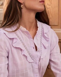 Polin et moi BLUSAS Y CAMISAS>Camisa Volante Lilia Lila