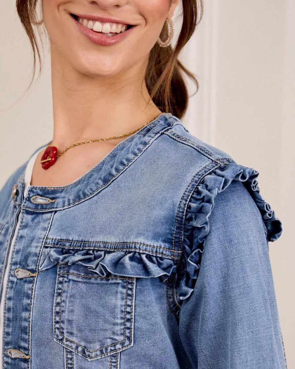 Polin et moi BLAZERS Y CAZADORAS>Chaqueta Vaquera Demia DENIM