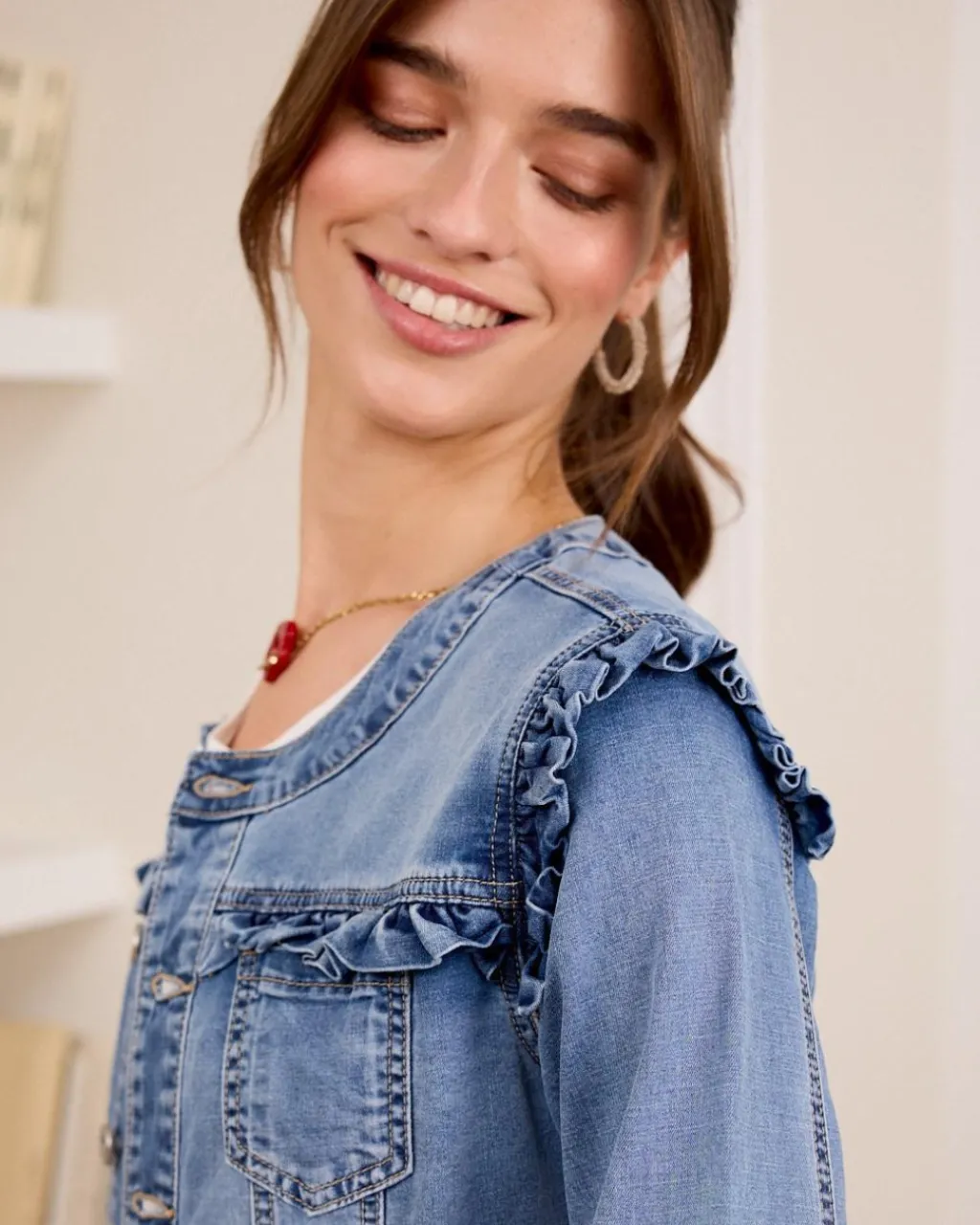 Polin et moi BLAZERS Y CAZADORAS>Chaqueta Vaquera Demia DENIM