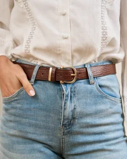 Polin et moi CINTURONES>Cinturón Fino Coco Marrón