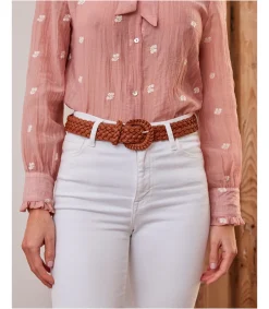 Polin et moi CINTURONES>Cinturón Trernzado Trina camel