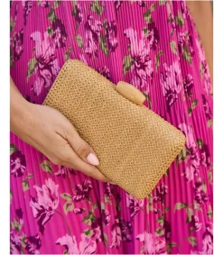 Polin et moi BOLSOS|COMPLEMENTOS>Clutch Nacar Ebila camel