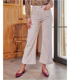 Polin et moi PANTALONES>Denim Ancho Amparo Crudo