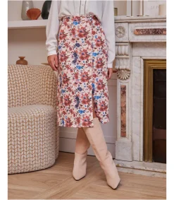 Polin et moi FALDAS>Falda Flores Aima Rosa