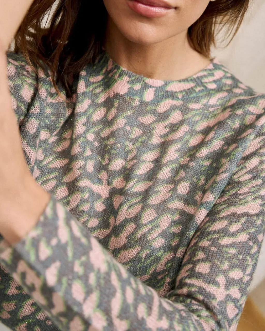 Polin et moi CARDIGANS Y JERSEIS>Jersey Manchas Carola verde esmeralda