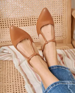 Polin et moi ZAPATOS DE TACÓN>Mary Jane Punta Eria camel