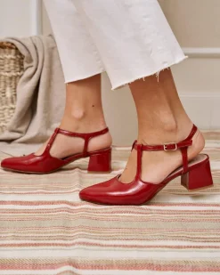 Polin et moi ZAPATOS DE TACÓN>Mary Jane Punta Eria Cereza