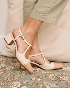 Polin et moi ZAPATOS DE TACÓN>Mary Jane Punta Numbia Crudo