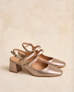 Polin et moi ZAPATOS DE TACÓN>Mary Jane Tacón Cesia Bronce