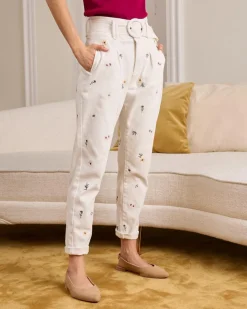 Polin et moi PANTALONES>Pantalón Vaquero Borda Crudo