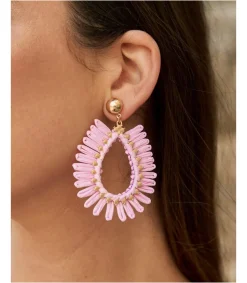 Polin et moi BISUTERÍA|COMPLEMENTOS>Pendiente Rafia Nora Lila