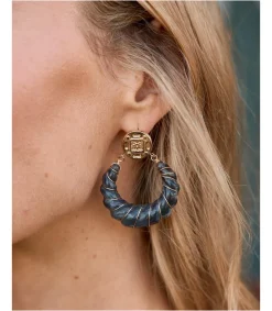 Polin et moi BISUTERÍA>Pendientes Aro Nacir GRIS MARENGO