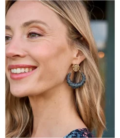 Polin et moi BISUTERÍA>Pendientes Aro Nacir GRIS MARENGO