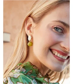 Polin et moi BISUTERÍA>Pendientes Carey Bolay Oliva