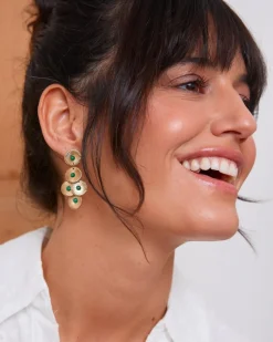 Polin et moi BISUTERÍA>Pendientes Largos Virginia Oro