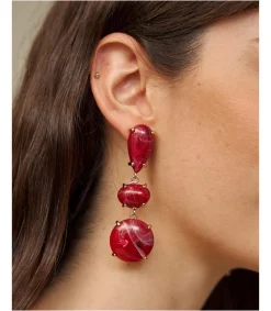 Polin et moi BISUTERÍA|FERIA>Pendientes Largos Zhacary cereza