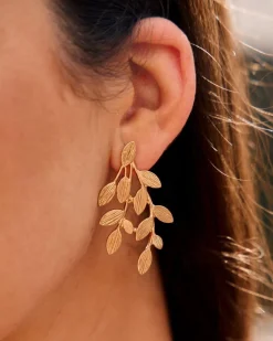 Polin et moi BISUTERÍA|COMPLEMENTOS>Pendientes Pétalos Leticia Oro