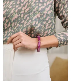 Polin et moi BISUTERÍA>Pulsera Abalorios Ateli berenjena