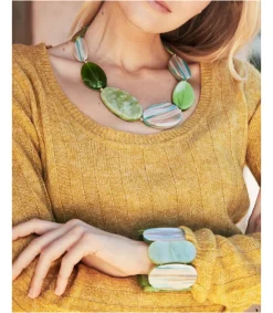 Polin et moi BISUTERÍA>Pulsera Rígida Elasci Oliva