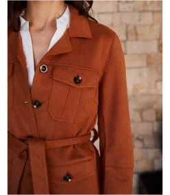 Polin et moi BLAZERS Y CAZADORAS>Sahariana Bolsillos Layda camel