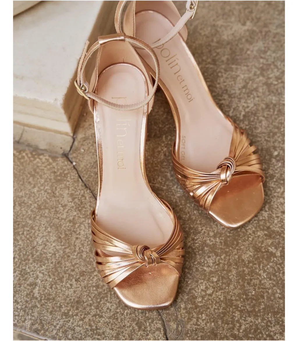 Polin et moi SANDALIAS|NOVIA>Sandalia Nudo Lula Oro