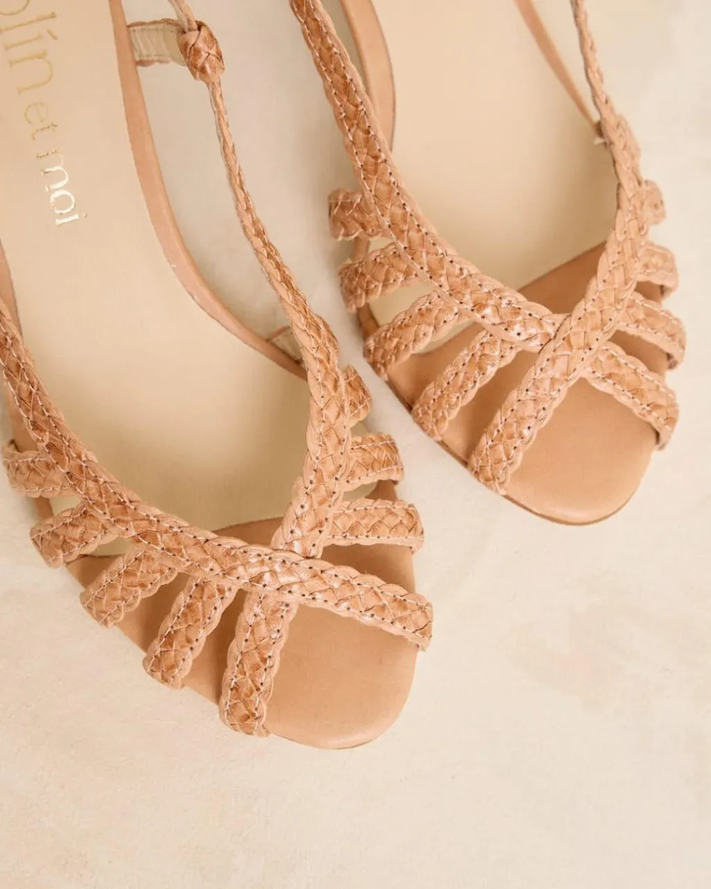 Polin et moi TRENZADOS|SANDALIAS>Sandalia Trenzada Mayali camel