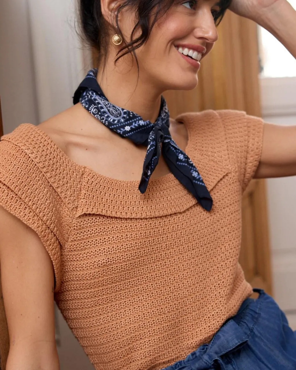 Polin et moi CAMISETAS Y TOPS>Top Punto Canil Salmon