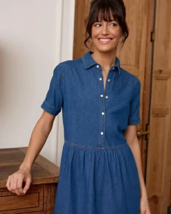 Polin et moi VESTIDOS Y MONOS>Vestido Babydoll Dolly DENIM