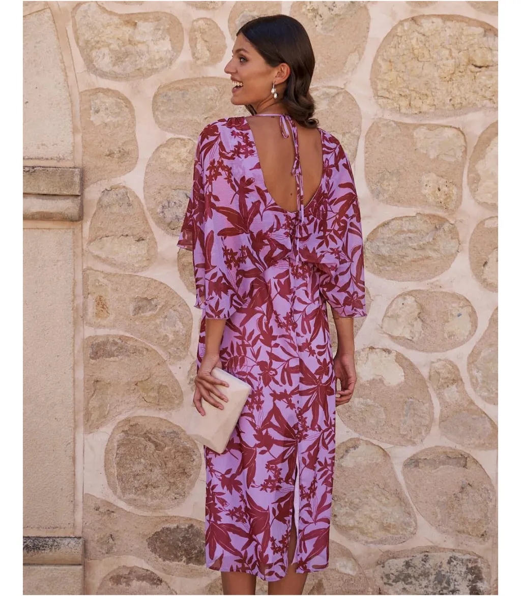 Polin et moi VESTIDOS INVITADA>Vestido Capa Cinzi Lila