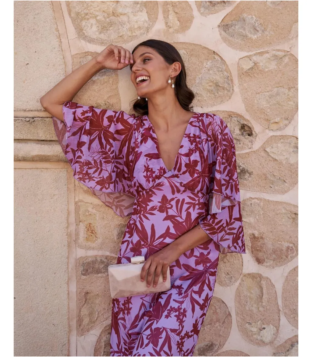 Polin et moi VESTIDOS INVITADA>Vestido Capa Cinzi Lila