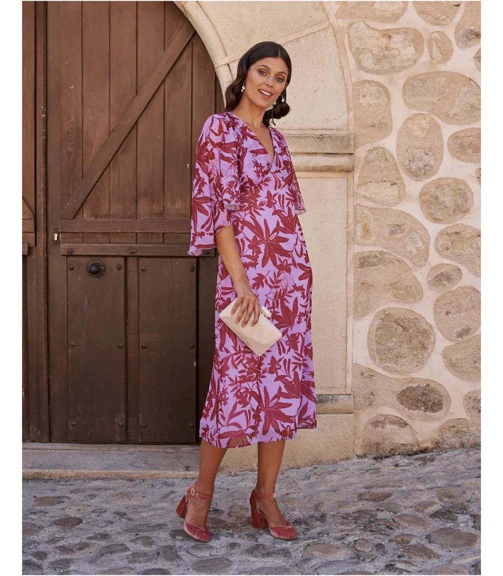 Polin et moi VESTIDOS INVITADA>Vestido Capa Cinzi Lila